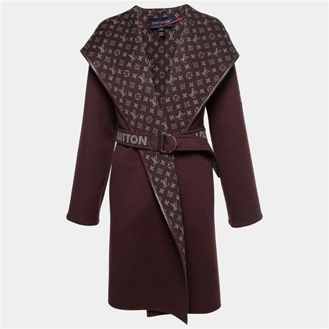 louis vuitton hooded wool coat